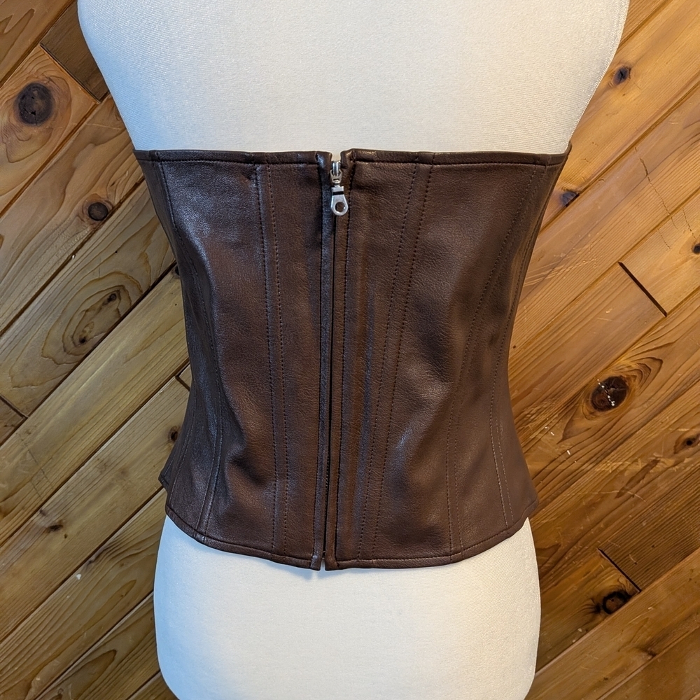 Miaou Dark Brown Leia Corset Size Medium - Picture 4 of 6